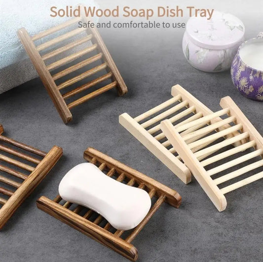 Wooden soap dish